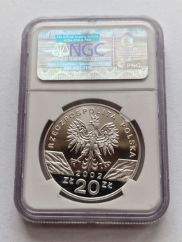 20 zł Żółw Błotny 2002 r NGC PF 69