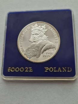 5000 zł Władysław II Jagiełło 1989 r popiersie