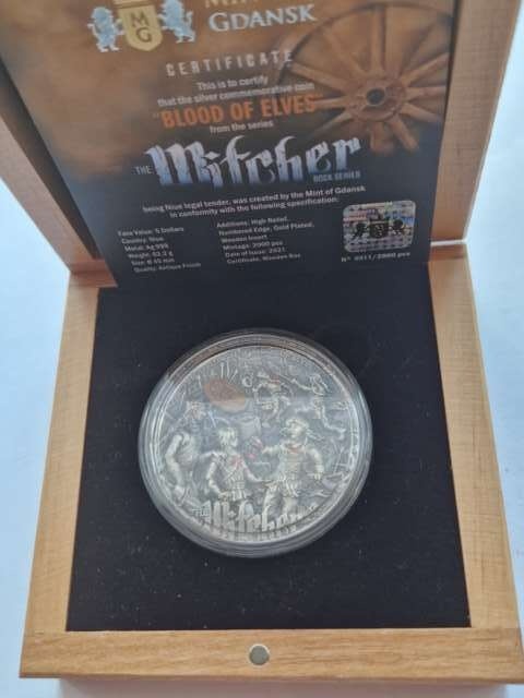 Niue 5 dolarów Wiedźmin 2021 r