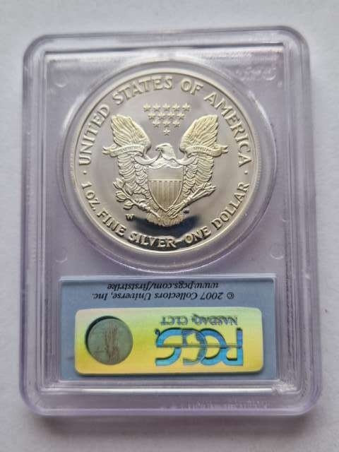 USA Dollar Liberty 2007 r PCGS PR 70 Lustrzany