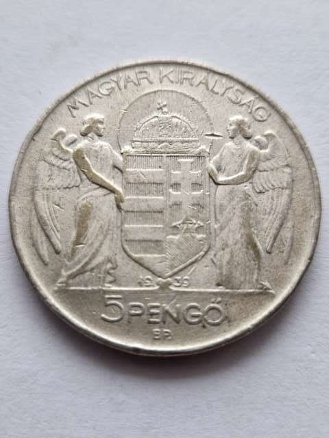 Węgry 5 Pengo Horthy 1939 r