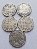 Finlandia 50 Pennia Mikołaj II 1916 r 5szt