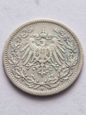Niemcy 1/2 Marki Wilhelm II 1907 r A
