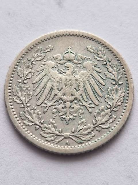 Niemcy 1/2 Marki Wilhelm II 1907 r A