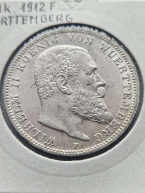 Niemcy 3 Marki Wirtembergia 1912 r