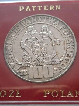 100 zł Mieszko i Dąbrówka 1966 r próba
