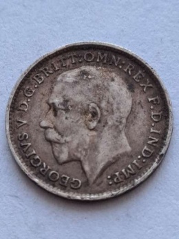 Wielka Brytania 3 pensy Jerzy V 1914 r