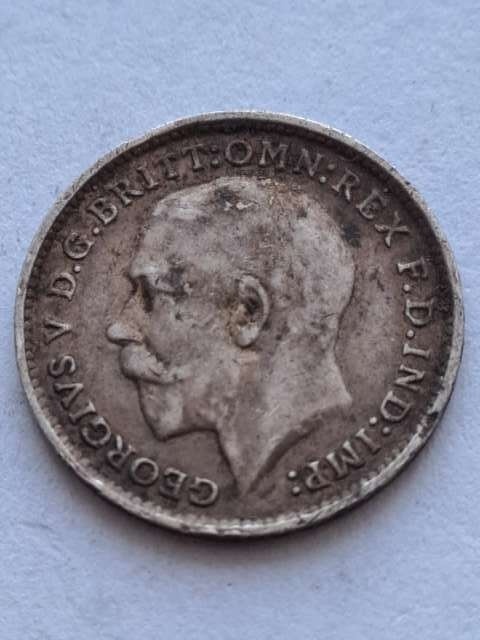 Wielka Brytania 3 pensy Jerzy V 1914 r